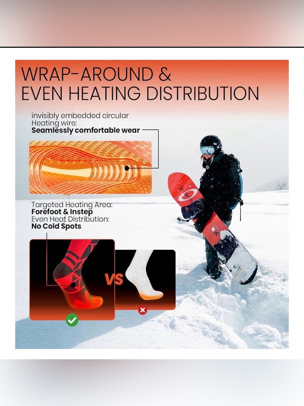 Electric Heated Compression Socks - Picture 3 of 6